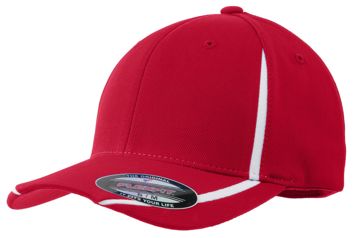 Sport-Tek STC16 XS / True Red/ White Sport-Tek STC16 Flexfit Performance Colorblock Cap