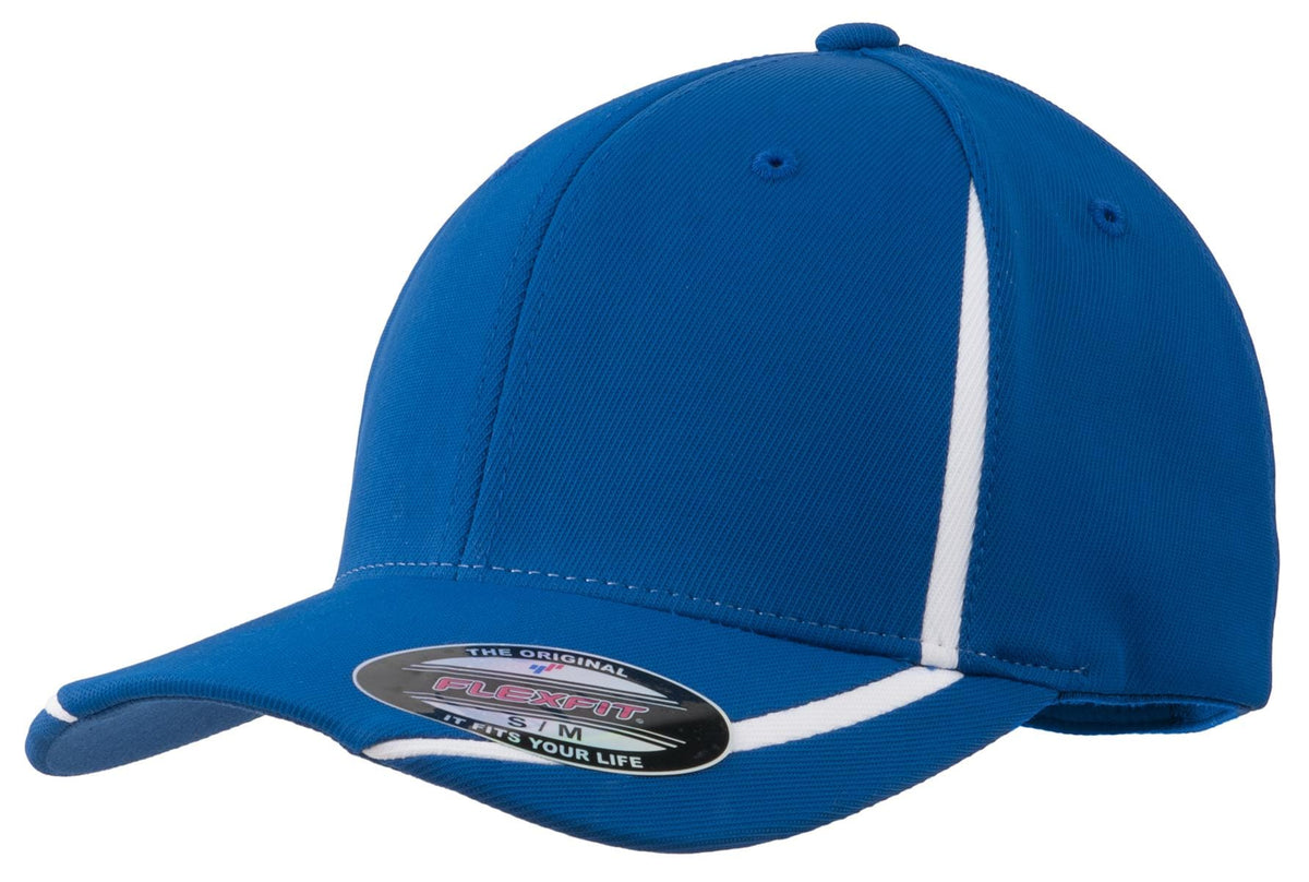 Sport-Tek STC16 XS / True Royal/ White Sport-Tek STC16 Flexfit Performance Colorblock Cap