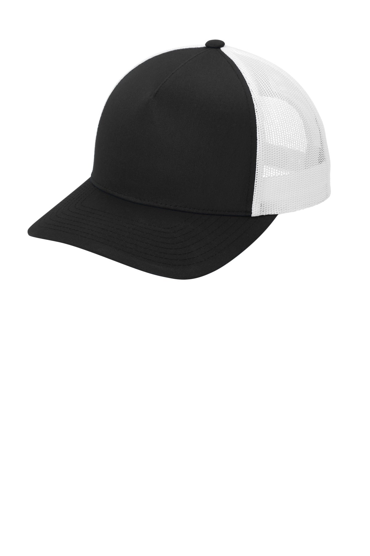 Sport-Tek STC54 OSFA / Black/ White Sport-Tek STC54 YP Classics Retro Trucker 5-Panel Cap