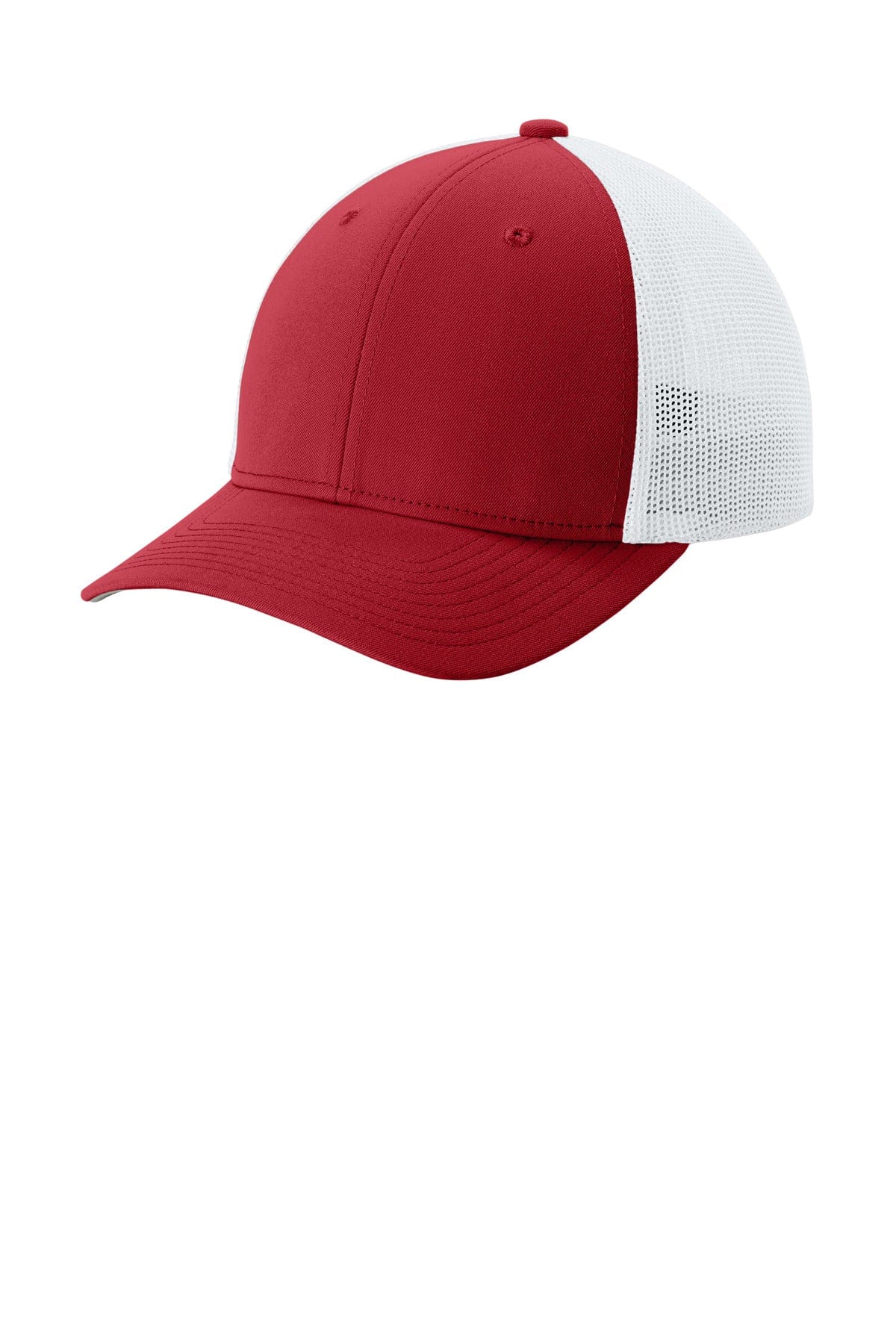Sport-Tek STC60 S/M / Deep Red/ White Sport-Tek STC60 Stretch-Tek Mesh Back Cap