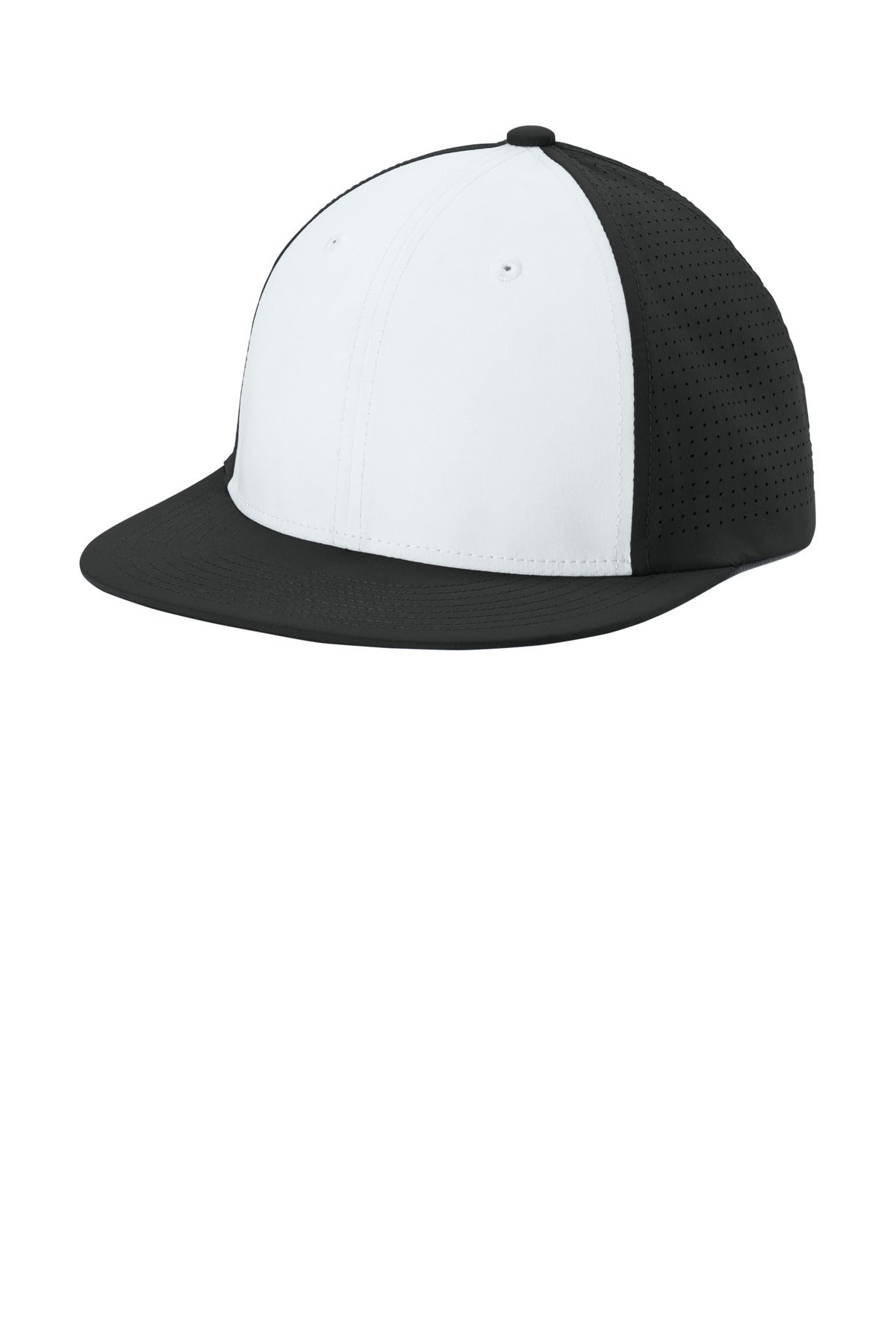 Sport-Tek STC64 S/M / White/ Black/ Black Sport-Tek STC64 Pro-Cut Stretch-Tek Cap