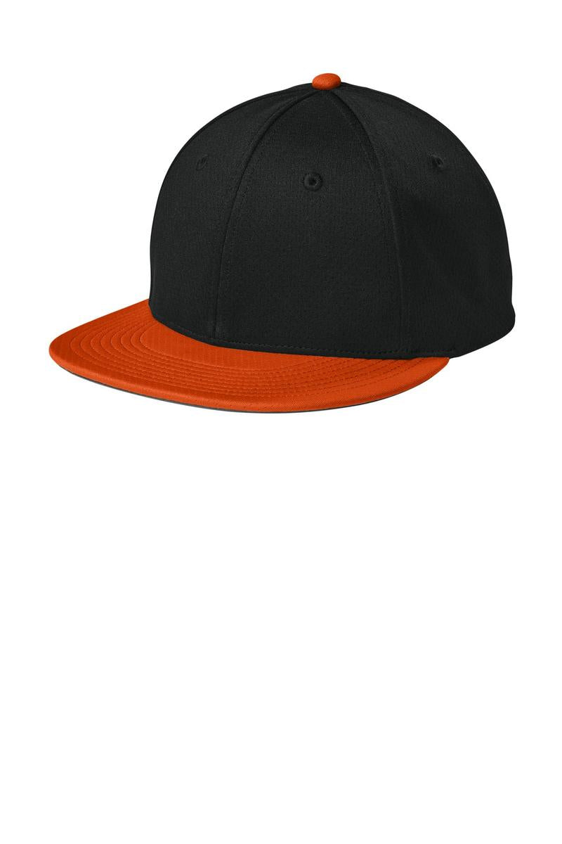 Sport-Tek Impact Mesh Stretch-Tek Cap STC70 in Black/ Deep Orange/ Black