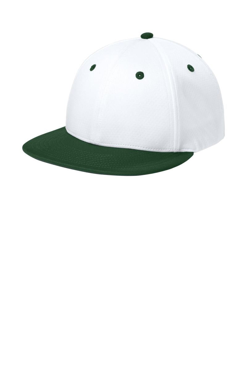 Sport-Tek Impact Mesh Stretch-Tek Cap STC70 in White/ Forest Green/ White