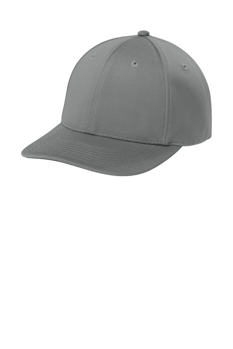 Sport-Tek Impact Mesh Stretch-Tek Adjustable Cap STC71 in Grey Concrete