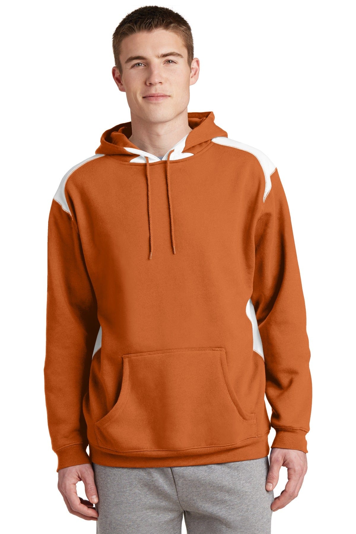 Sport-Tek Sweatshirts/Fleece 4XL / Texas Orange DISCONTINUED  Sport-Tek ®  Pullover Hooded Sweatshirt with Contrast Color. F264