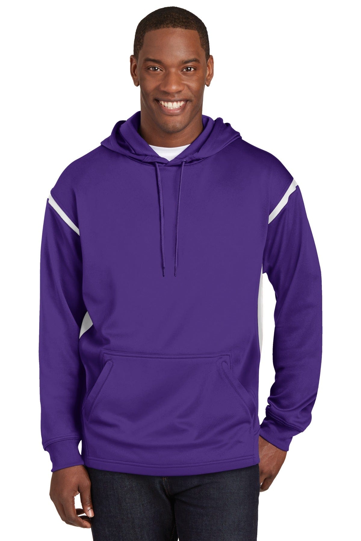 Sport-Tek Sweatshirts/Fleece DISCONTINUED  Sport-Tek ®  Tall Tech Fleece Colorblock  Hooded Sweatshirt. TST246