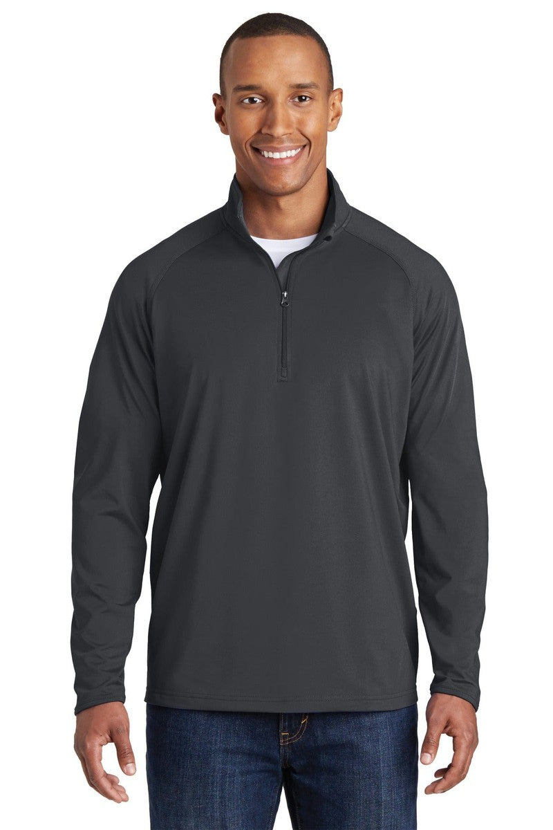 Sport-Tek Sweatshirts/Fleece LT / Charcoal Grey Sport-Tek TST850: Tall Sport-Wick Stretch 1/2-Zip Pullover