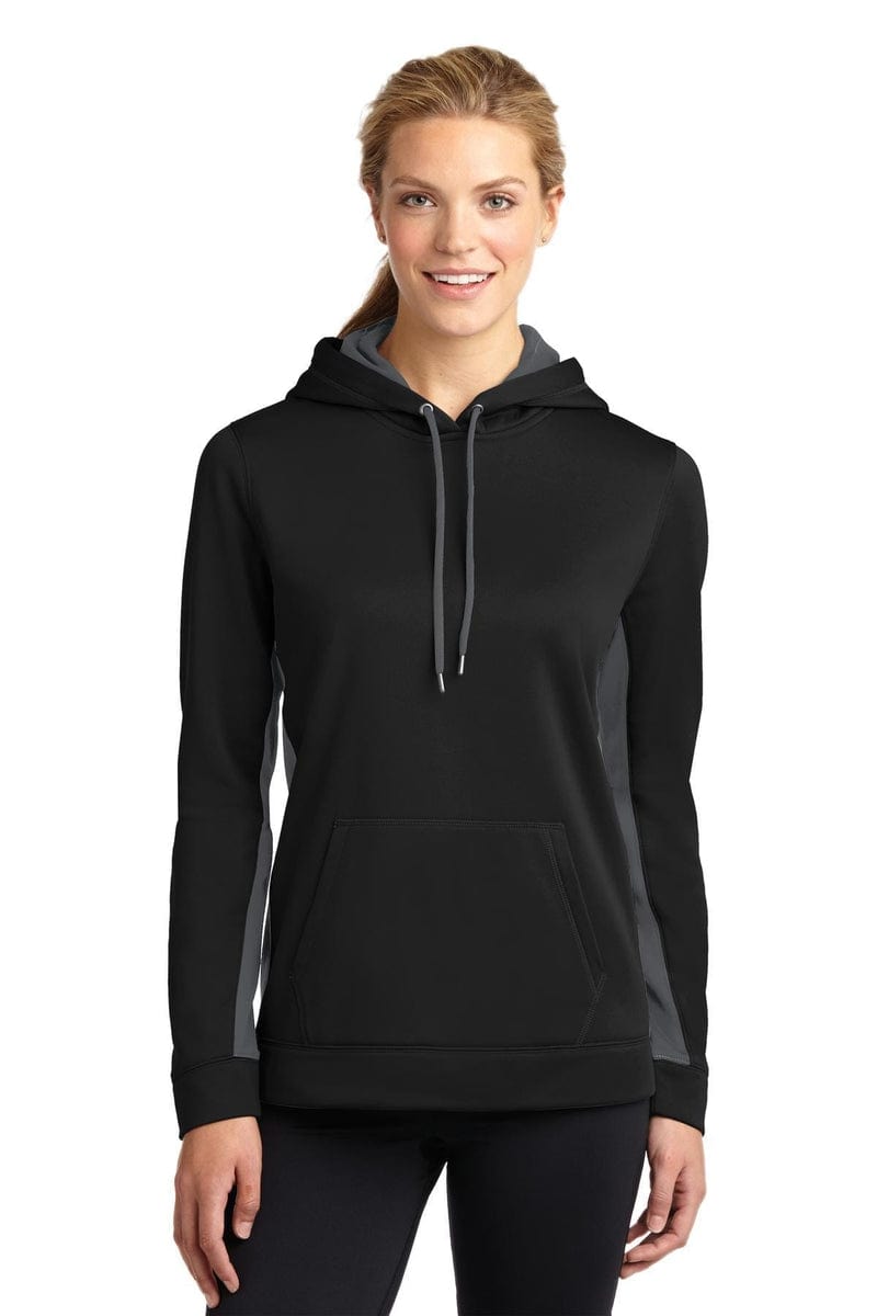Sport-Tek Sweatshirts/Fleece Sport-Tek LST235: Ladies Sport-Wick Fleece Colorblock Hooded Pullover