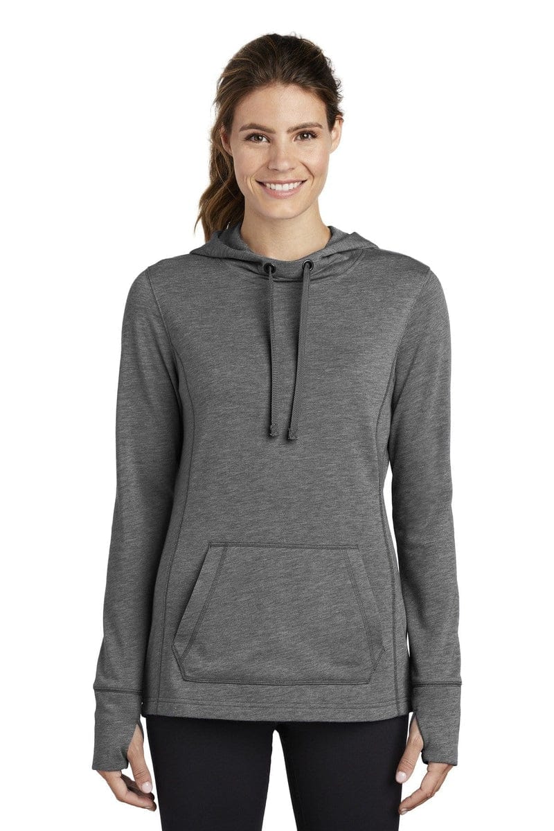 Sport-Tek Sweatshirts/Fleece Sport-Tek LST296: Ladies PosiCharge Tri-Blend Wicking Fleece Hooded Pullover