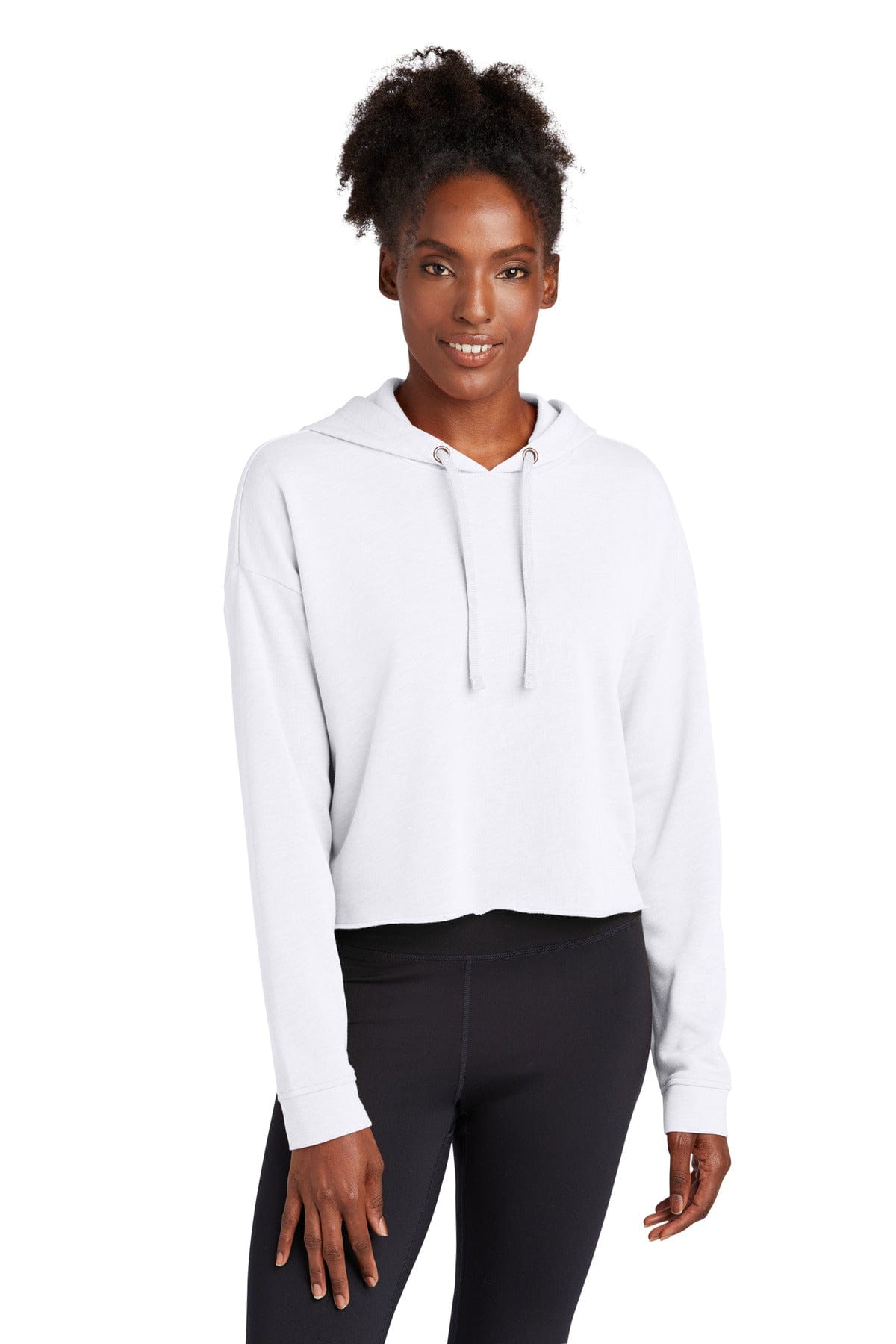 Sport-Tek Sweatshirts/Fleece Sport-Tek LST298: Ladies PosiCharge Tri-Blend Wicking Fleece Crop Hooded Pullover