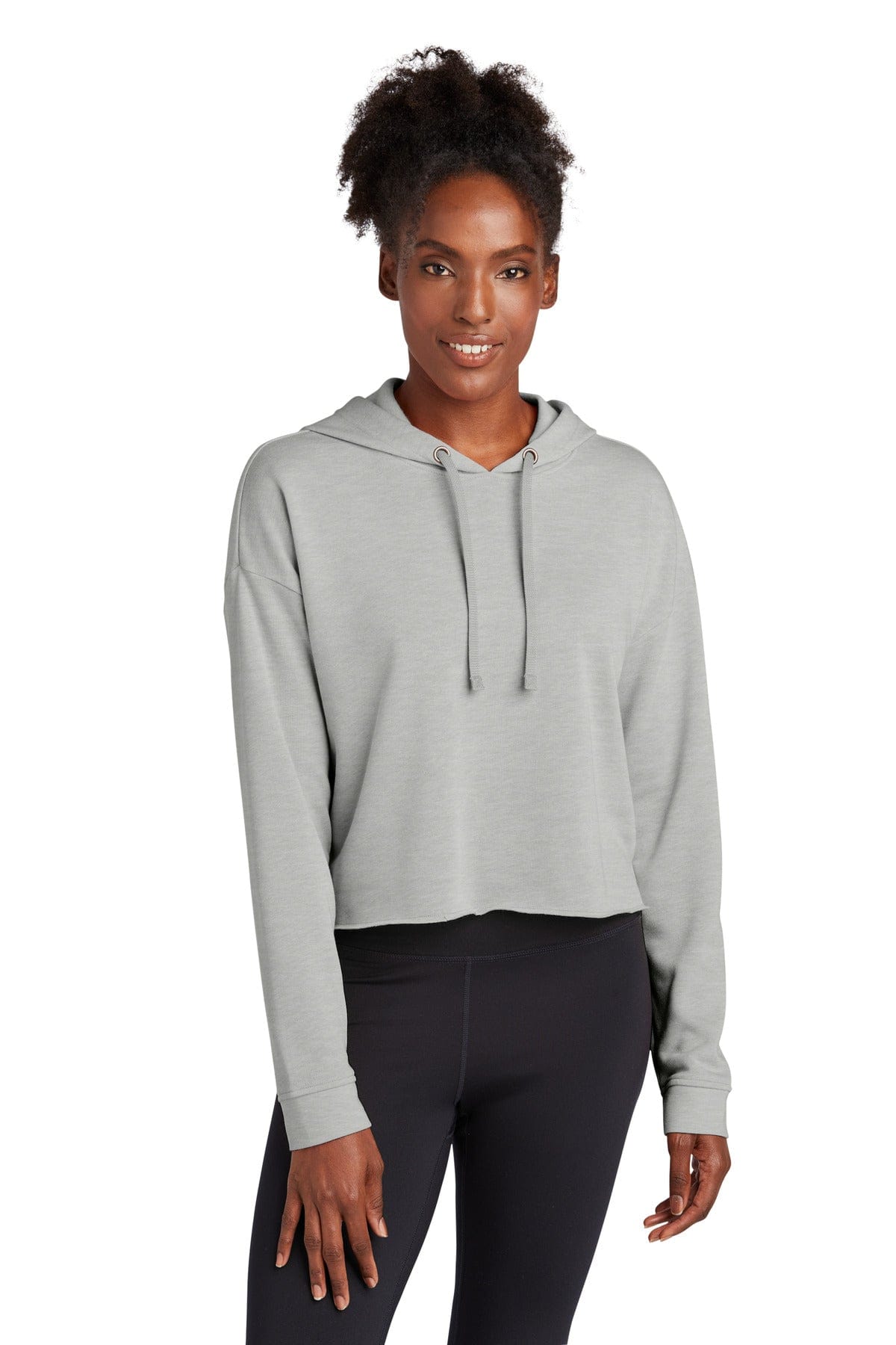 Sport-Tek Sweatshirts/Fleece Sport-Tek LST298: Ladies PosiCharge Tri-Blend Wicking Fleece Crop Hooded Pullover