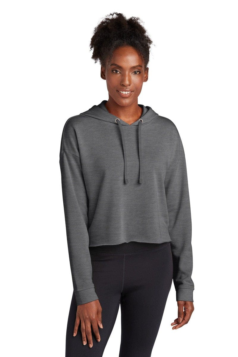 Sport-Tek Sweatshirts/Fleece Sport-Tek LST298: Ladies PosiCharge Tri-Blend Wicking Fleece Crop Hooded Pullover