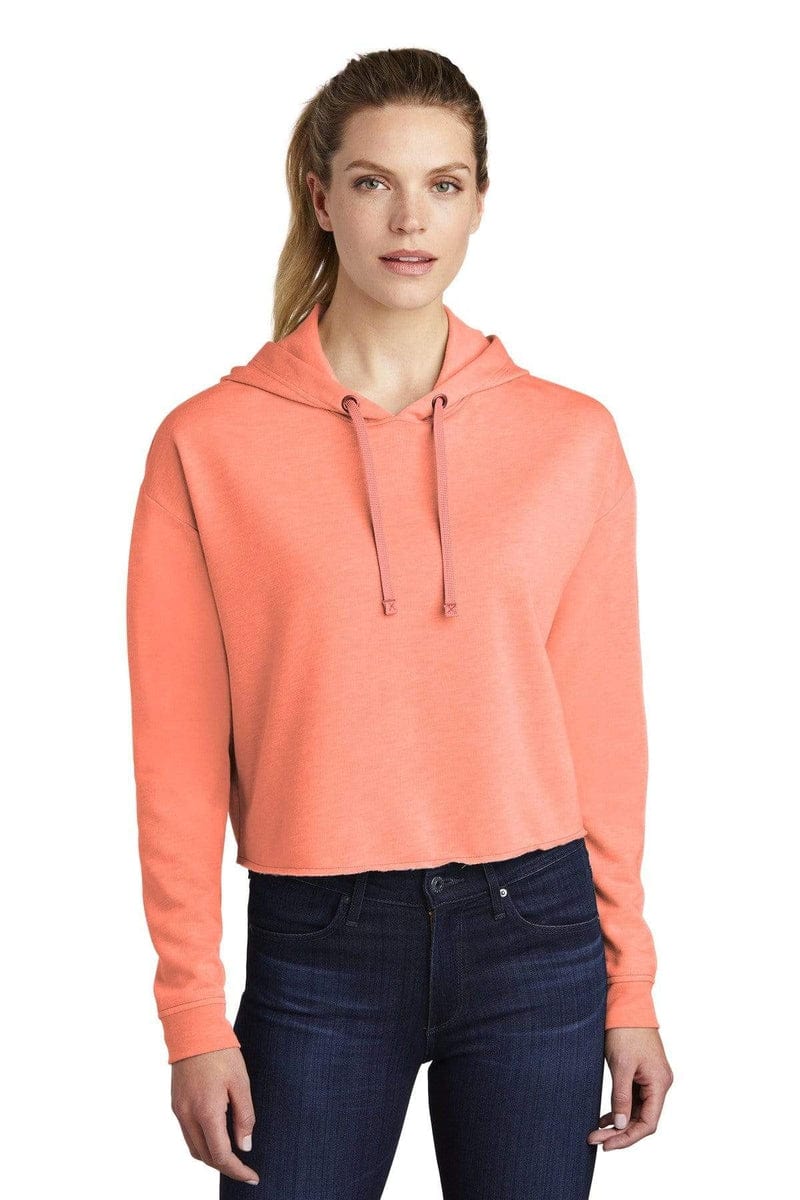 Sport-Tek Sweatshirts/Fleece Sport-Tek LST298: Ladies PosiCharge Tri-Blend Wicking Fleece Crop Hooded Pullover