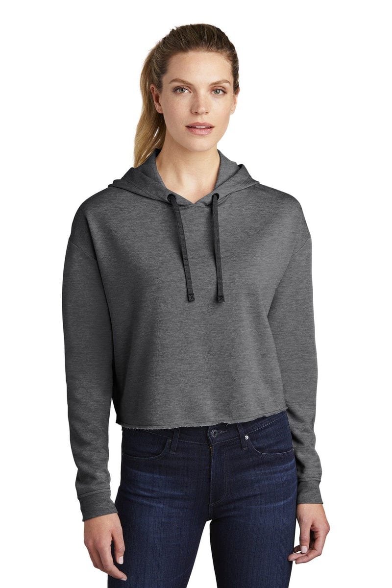 Sport-Tek Sweatshirts/Fleece Sport-Tek LST298: Ladies PosiCharge Tri-Blend Wicking Fleece Crop Hooded Pullover
