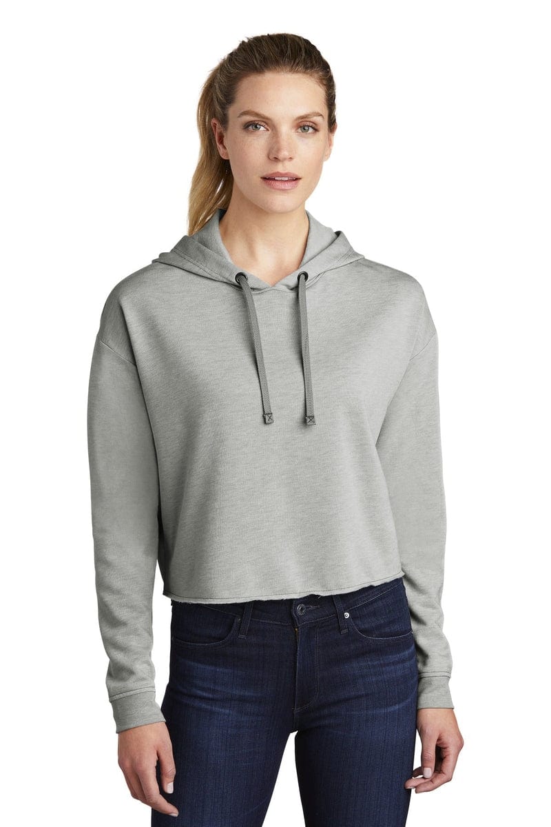 Sport-Tek Sweatshirts/Fleece Sport-Tek LST298: Ladies PosiCharge Tri-Blend Wicking Fleece Crop Hooded Pullover