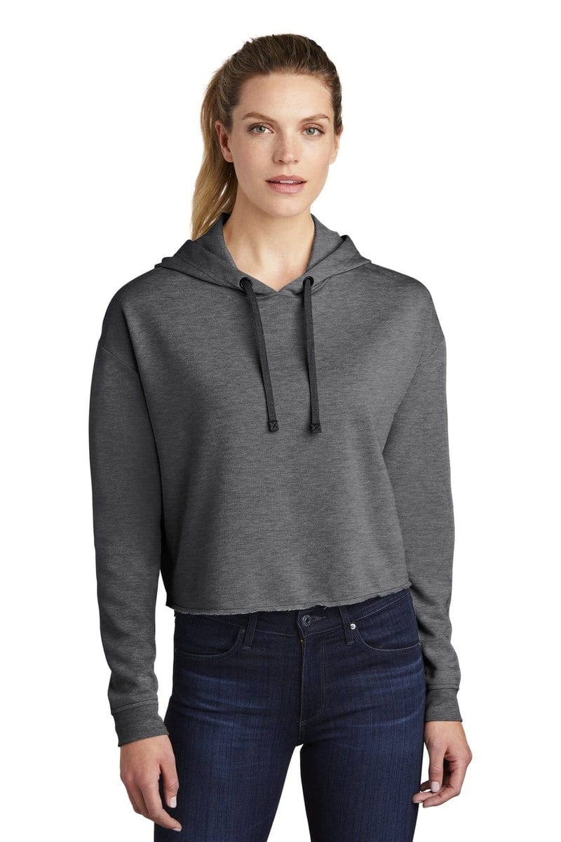 Sport-Tek Sweatshirts/Fleece Sport-Tek LST298: Ladies PosiCharge Tri-Blend Wicking Fleece Crop Hooded Pullover