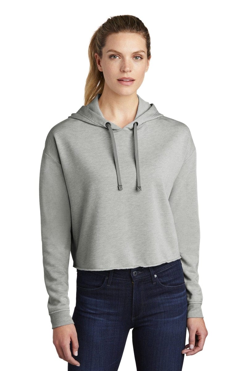 Sport-Tek Sweatshirts/Fleece Sport-Tek LST298: Ladies PosiCharge Tri-Blend Wicking Fleece Crop Hooded Pullover