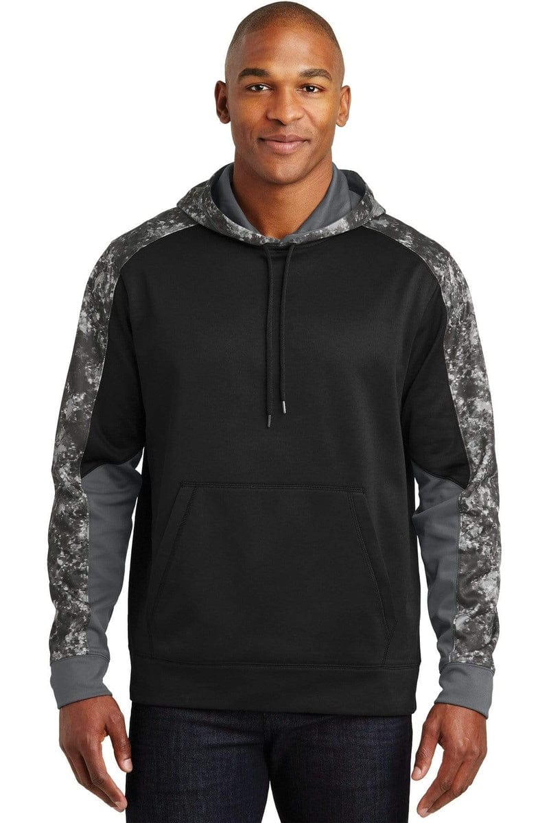 Sport-Tek Sweatshirts/Fleece Sport-Tek ST231: Sport-Wick Mineral Freeze Fleece Colorblock Hooded Pullover