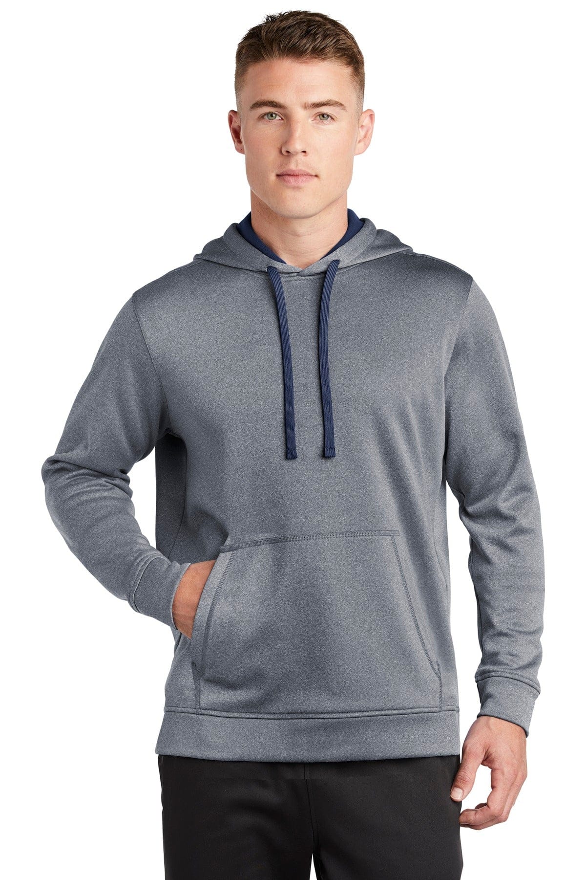 Sport-Tek Sweatshirts/Fleece Sport-Tek ST264: PosiCharge Sport-Wick Heather Fleece Hooded Pullover