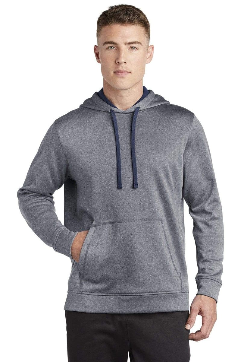 Sport-Tek Sweatshirts/Fleece Sport-Tek ST264: PosiCharge Sport-Wick Heather Fleece Hooded Pullover