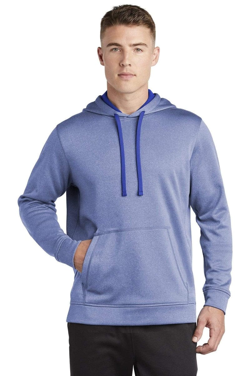 Sport-Tek Sweatshirts/Fleece Sport-Tek ST264: PosiCharge Sport-Wick Heather Fleece Hooded Pullover
