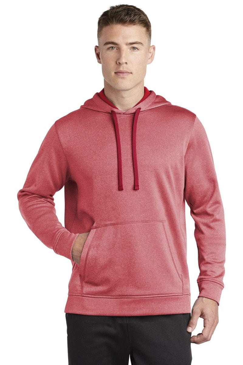 Sport-Tek Sweatshirts/Fleece Sport-Tek ST264: PosiCharge Sport-Wick Heather Fleece Hooded Pullover