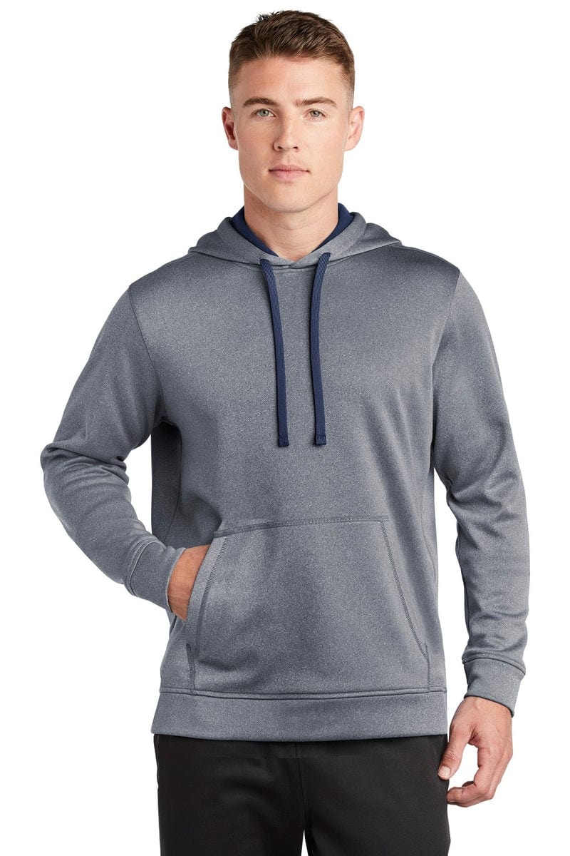 Sport-Tek Sweatshirts/Fleece Sport-Tek ST264: PosiCharge Sport-Wick Heather Fleece Hooded Pullover