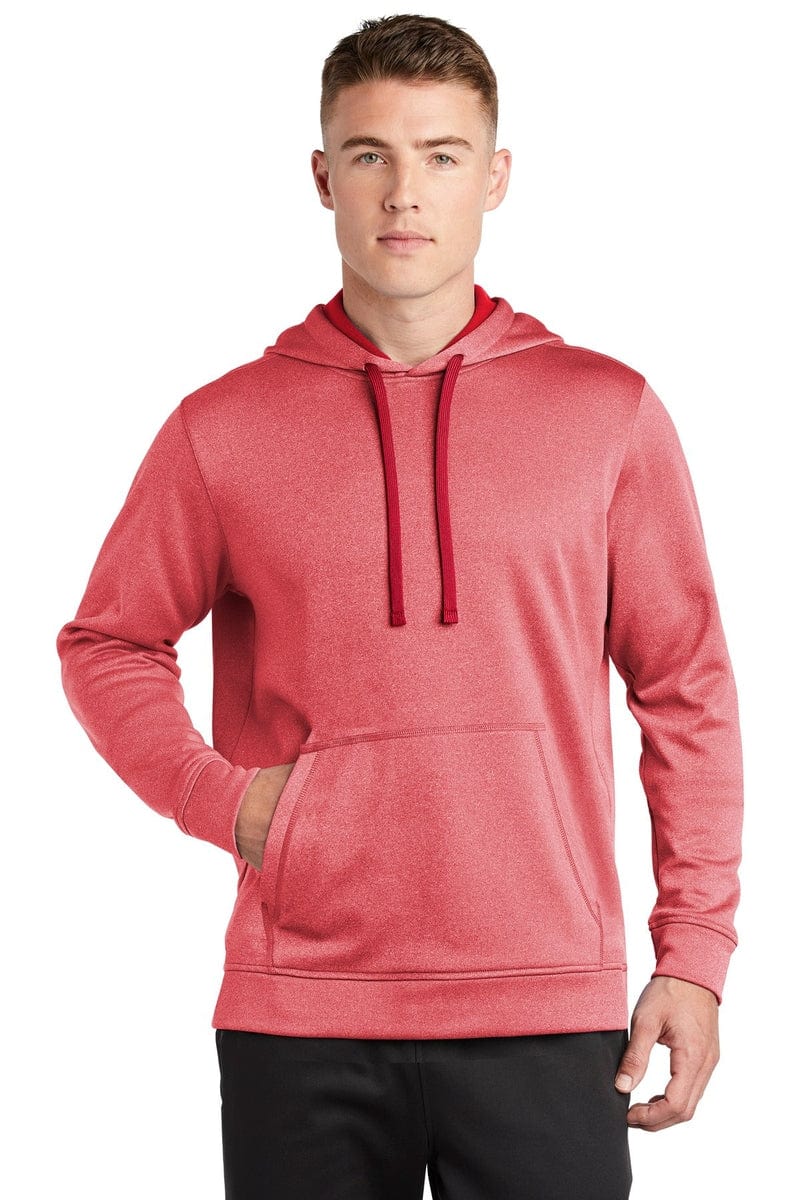 Sport-Tek Sweatshirts/Fleece Sport-Tek ST264: PosiCharge Sport-Wick Heather Fleece Hooded Pullover
