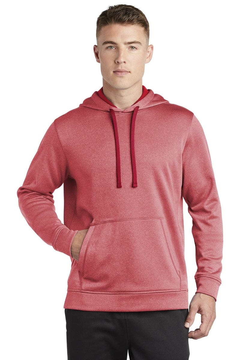 Sport-Tek Sweatshirts/Fleece Sport-Tek ST264: PosiCharge Sport-Wick Heather Fleece Hooded Pullover