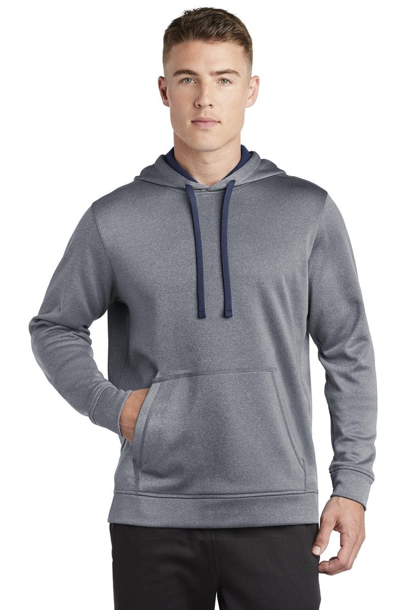 Sport-Tek Sweatshirts/Fleece Sport-Tek ST264: PosiCharge Sport-Wick Heather Fleece Hooded Pullover