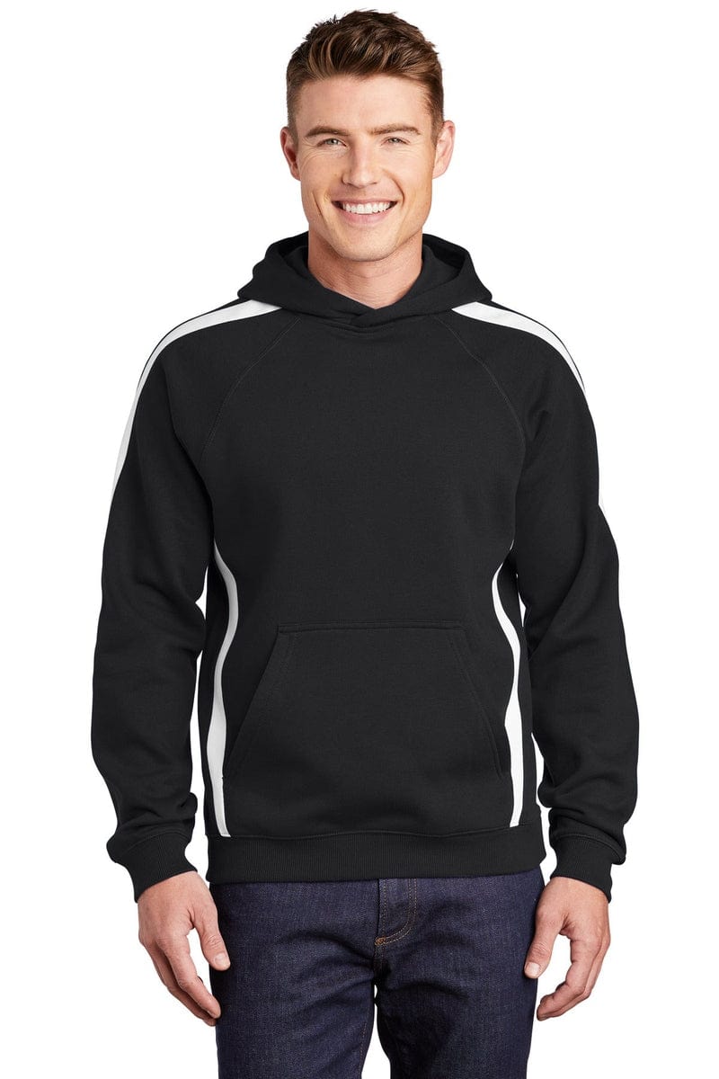 Sport-Tek Sweatshirts/Fleece Sport-Tek ST265: Sleeve Stripe Pullover Hooded Sweatshirt
