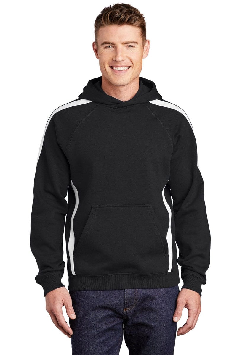 Sport-Tek Sweatshirts/Fleece Sport-Tek ST265: Sleeve Stripe Pullover Hooded Sweatshirt