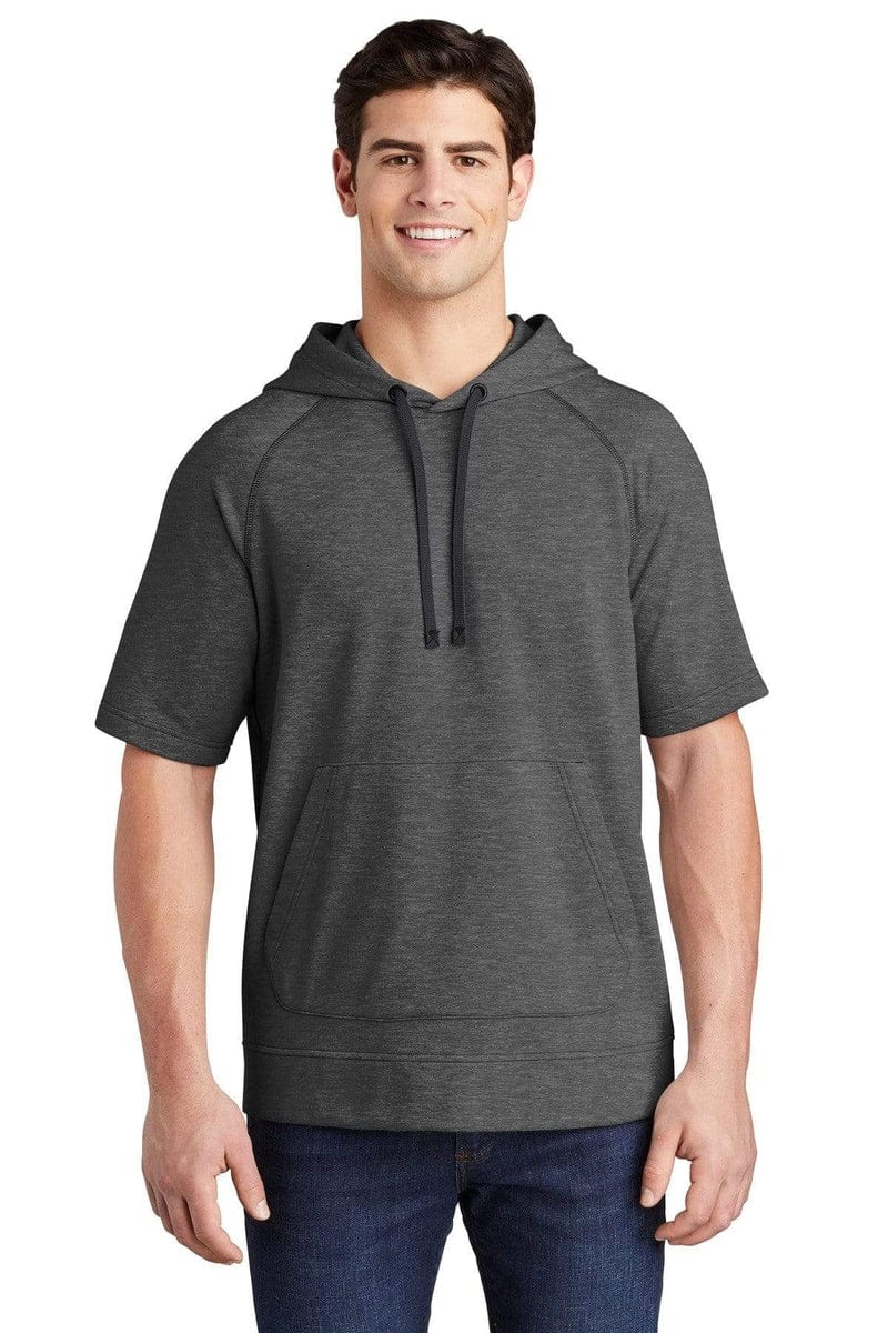 Sport-Tek Sweatshirts/Fleece Sport-Tek ST297: PosiCharge Tri-Blend Wicking Fleece Short Sleeve Hooded Pullover