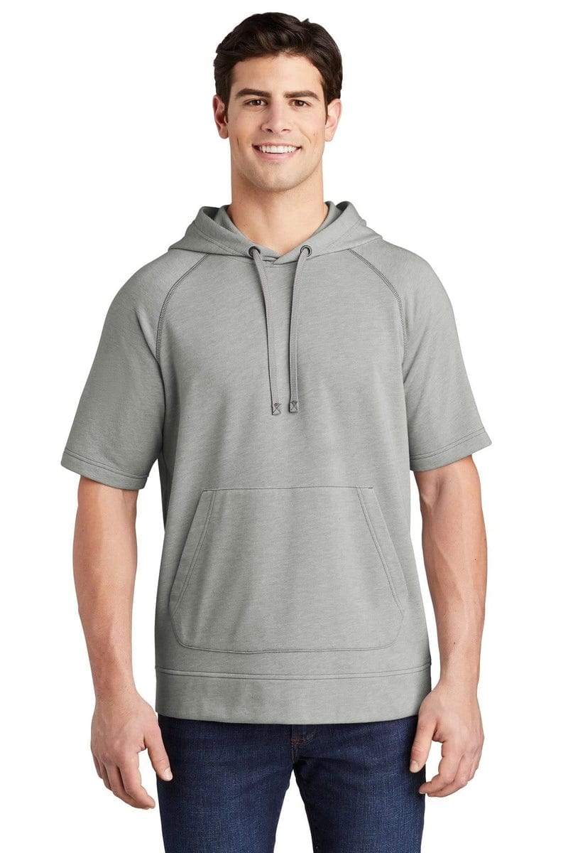 Sport-Tek Sweatshirts/Fleece Sport-Tek ST297: PosiCharge Tri-Blend Wicking Fleece Short Sleeve Hooded Pullover