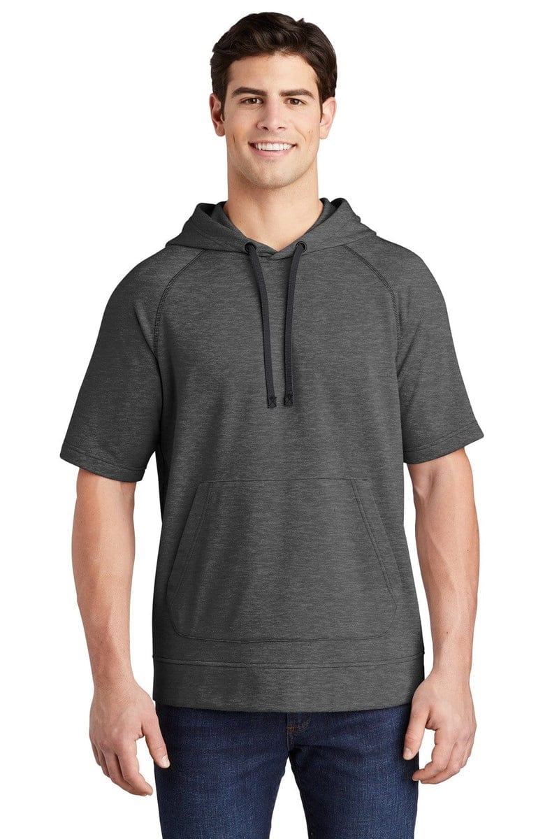 Sport-Tek Sweatshirts/Fleece Sport-Tek ST297: PosiCharge Tri-Blend Wicking Fleece Short Sleeve Hooded Pullover