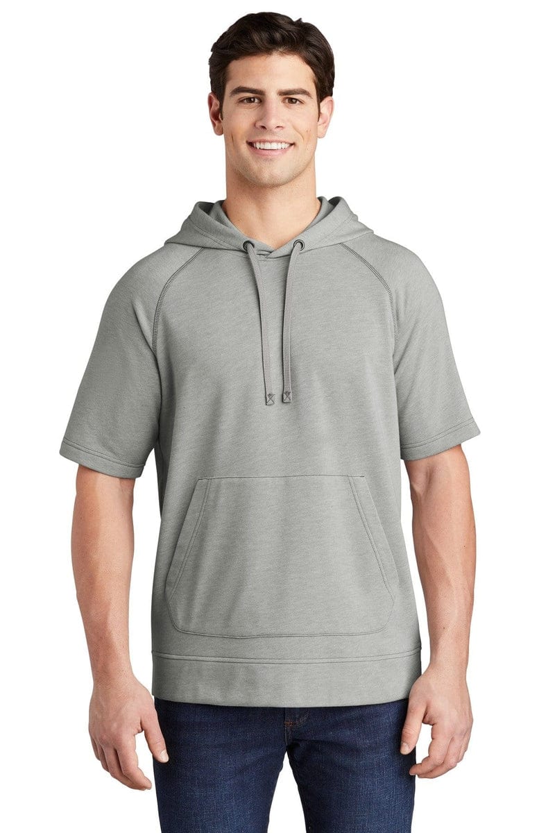 Sport-Tek Sweatshirts/Fleece Sport-Tek ST297: PosiCharge Tri-Blend Wicking Fleece Short Sleeve Hooded Pullover