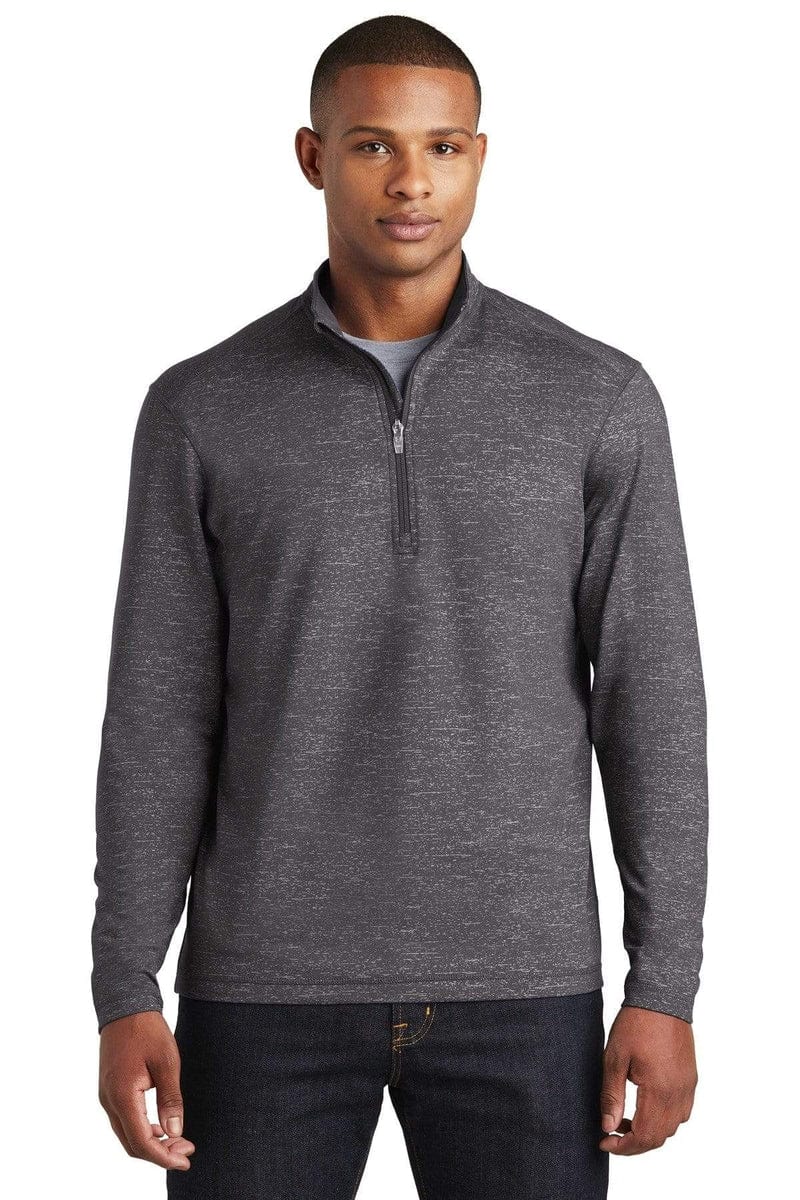 Sport-Tek Sweatshirts/Fleece Sport-Tek ST855: Sport-Wick Stretch Reflective Heather 1/2-Zip Pullover
