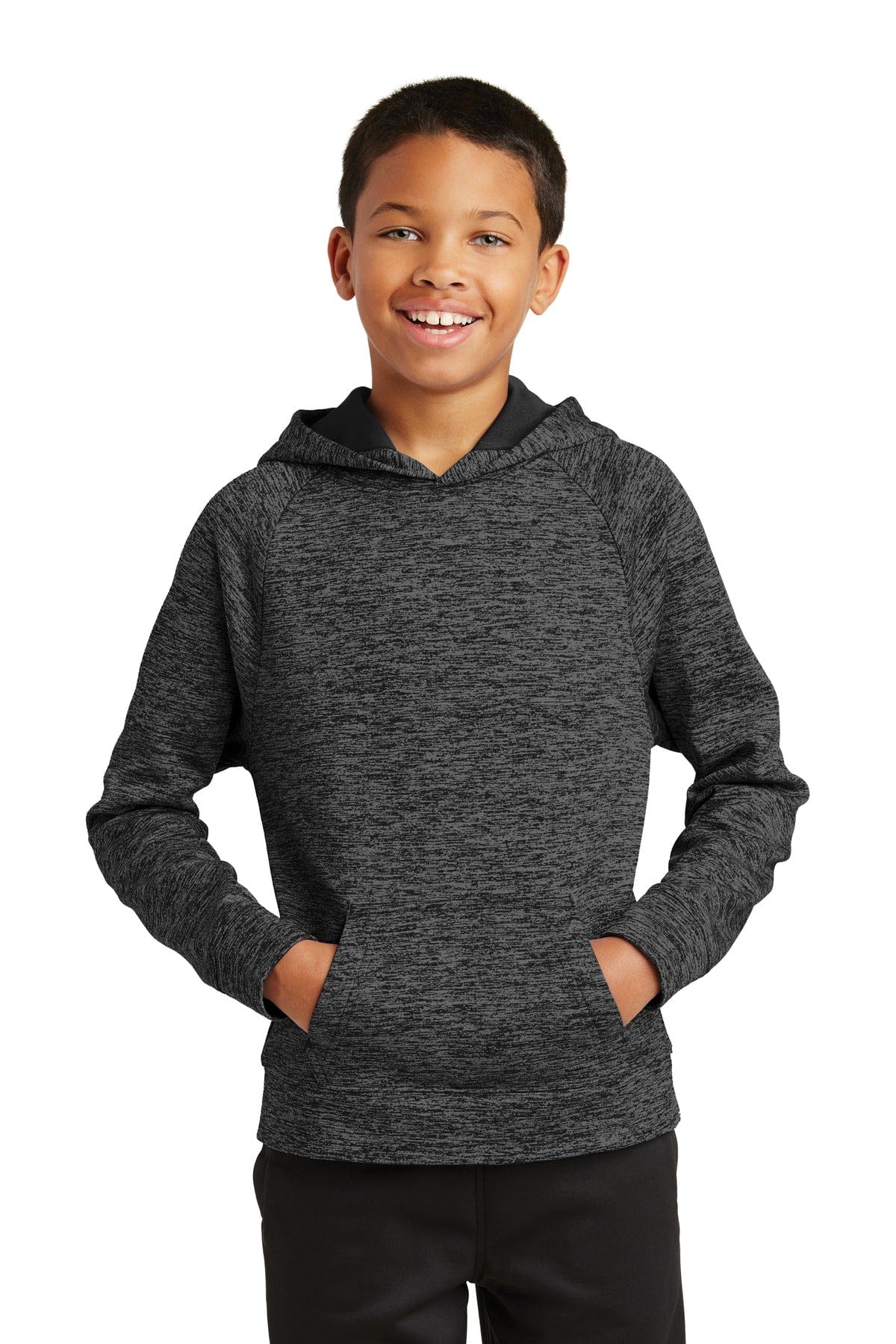 Sport-Tek Sweatshirts/Fleece Sport-Tek YST225: Youth PosiCharge Electric Heather Fleece Hooded Pullover