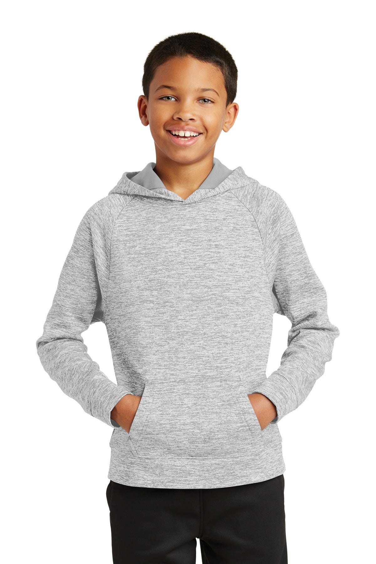 Sport-Tek Sweatshirts/Fleece Sport-Tek YST225: Youth PosiCharge Electric Heather Fleece Hooded Pullover