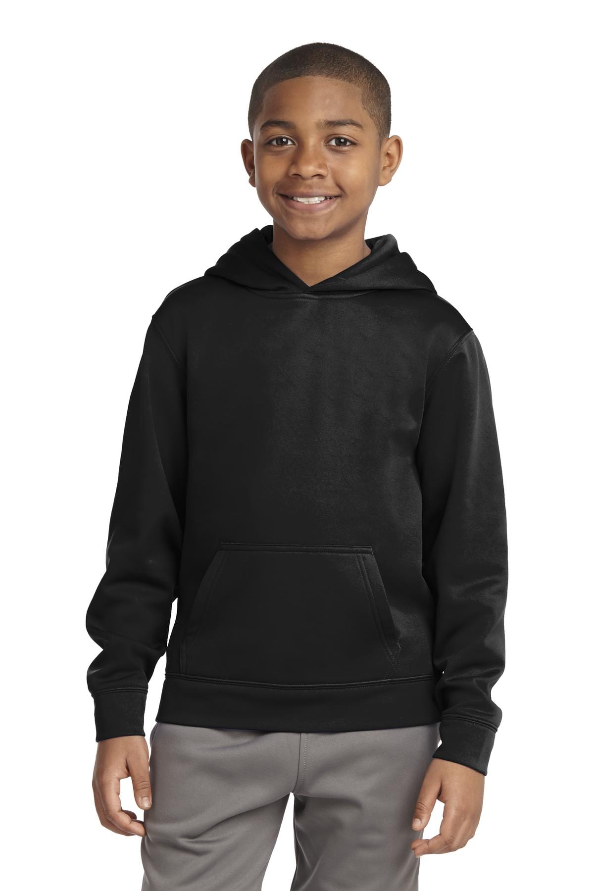 Sport-Tek Sweatshirts/Fleece Sport-Tek YST244: Youth Sport-Wick Fleece Hooded Pullover