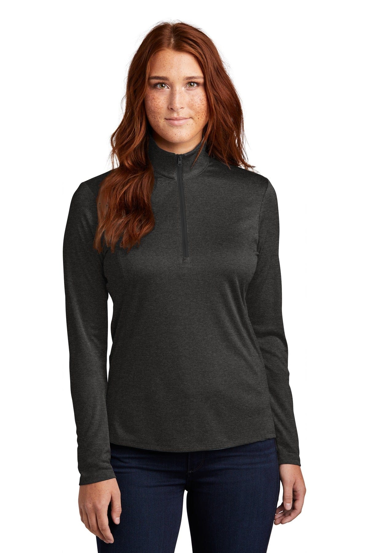 Sport-Tek Sweatshirts/Fleece XS / Black Heather Sport-Tek LST469: Ladies Endeavor 1/4-Zip Pullover