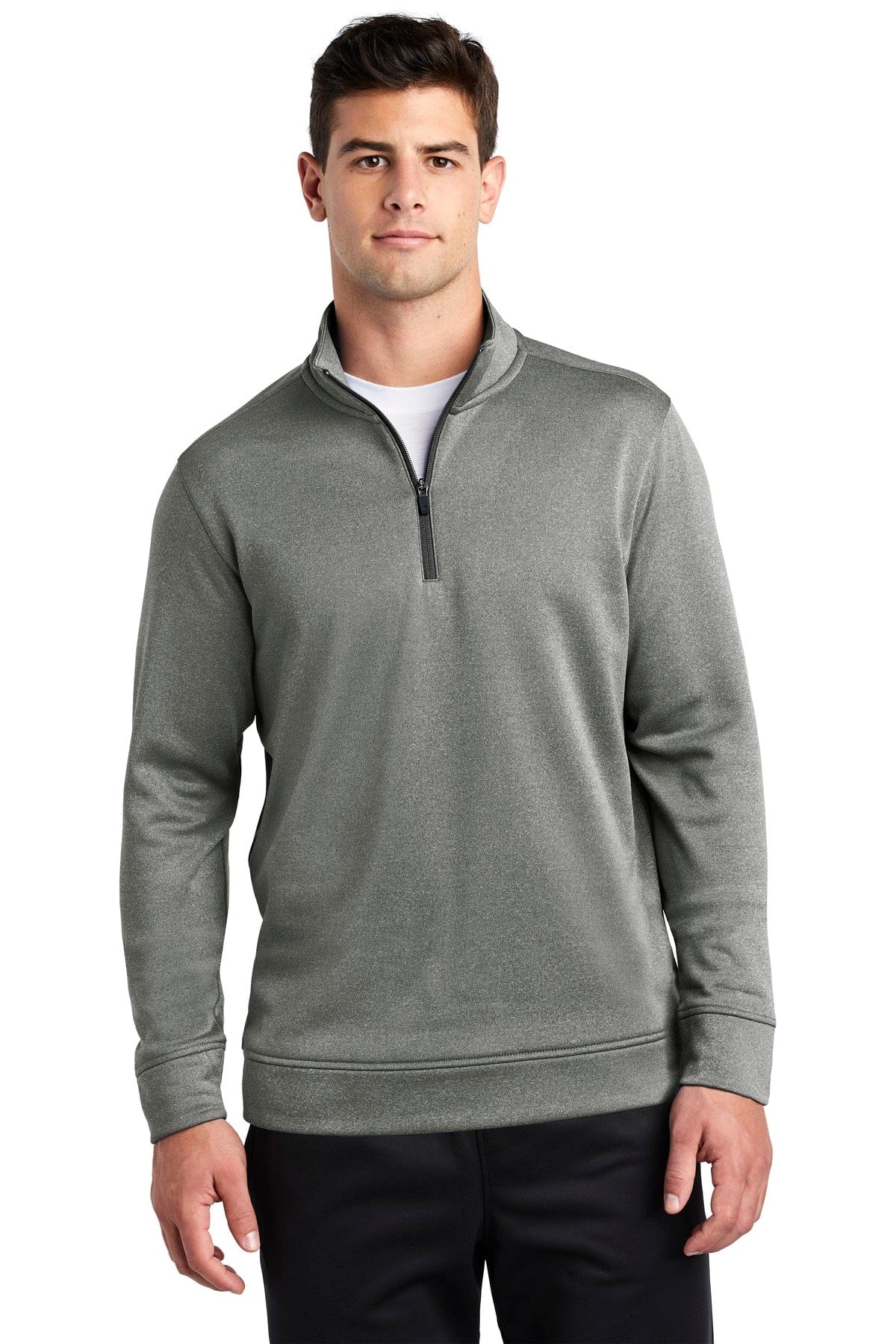 Sport-Tek Sweatshirts/Fleece XS / Black Heather Sport-Tek ST263: PosiCharge Sport-Wick Heather Fleece 1/4-Zip Pullover