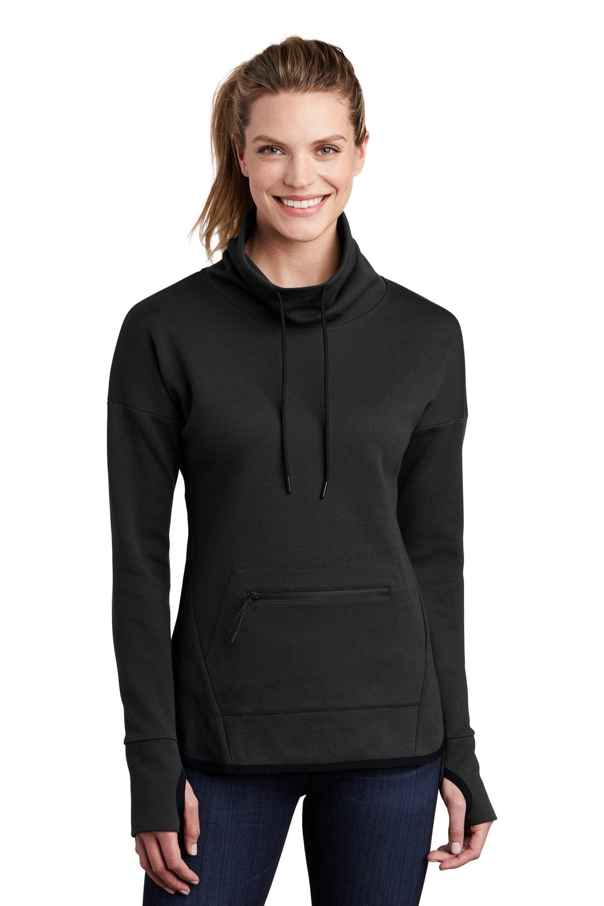 Sport-Tek Sweatshirts/Fleece XS / Black Sport-Tek LST280 Ladies Triumph Cowl Neck Pullover