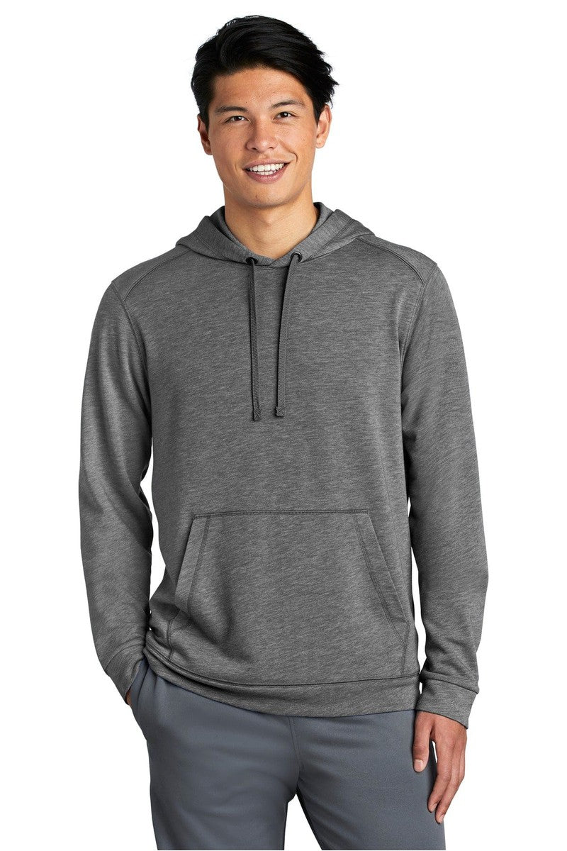 Sport-Tek Sweatshirts/Fleece XS / Dark Grey Heather Sport-Tek ST296: PosiCharge Tri-Blend Wicking Fleece Hooded Pullover