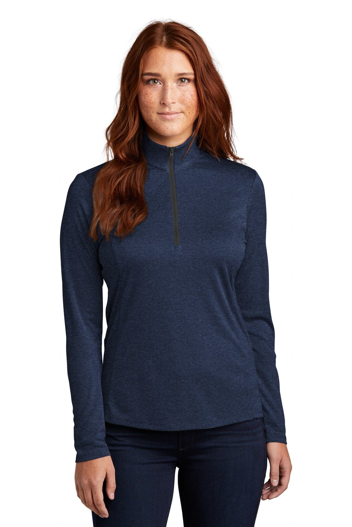 Sport-Tek Sweatshirts/Fleece XS / Dark Royal Heather Sport-Tek LST469: Ladies Endeavor 1/4-Zip Pullover