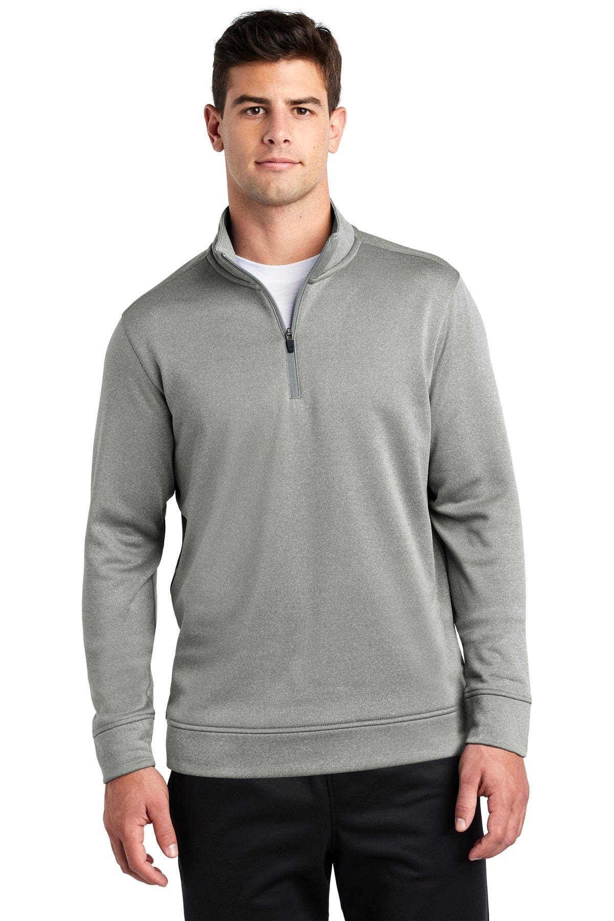 Sport-Tek Sweatshirts/Fleece XS / Dark Silver Heather Sport-Tek ST263: PosiCharge Sport-Wick Heather Fleece 1/4-Zip Pullover