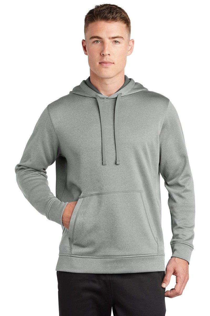 Sport-Tek Sweatshirts/Fleece XS / Dark Silver Heather Sport-Tek ST264: PosiCharge Sport-Wick Heather Fleece Hooded Pullover