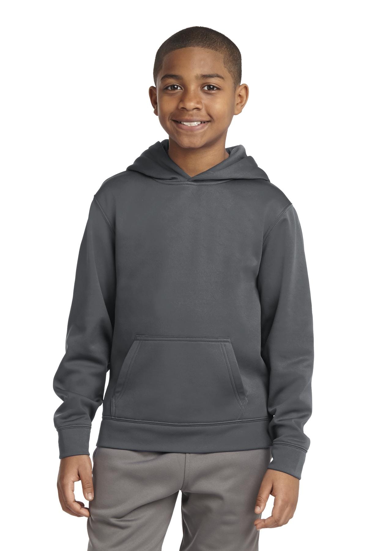Sport-Tek Sweatshirts/Fleece XS / Dark Smoke Grey Sport-Tek YST244: Youth Sport-Wick Fleece Hooded Pullover