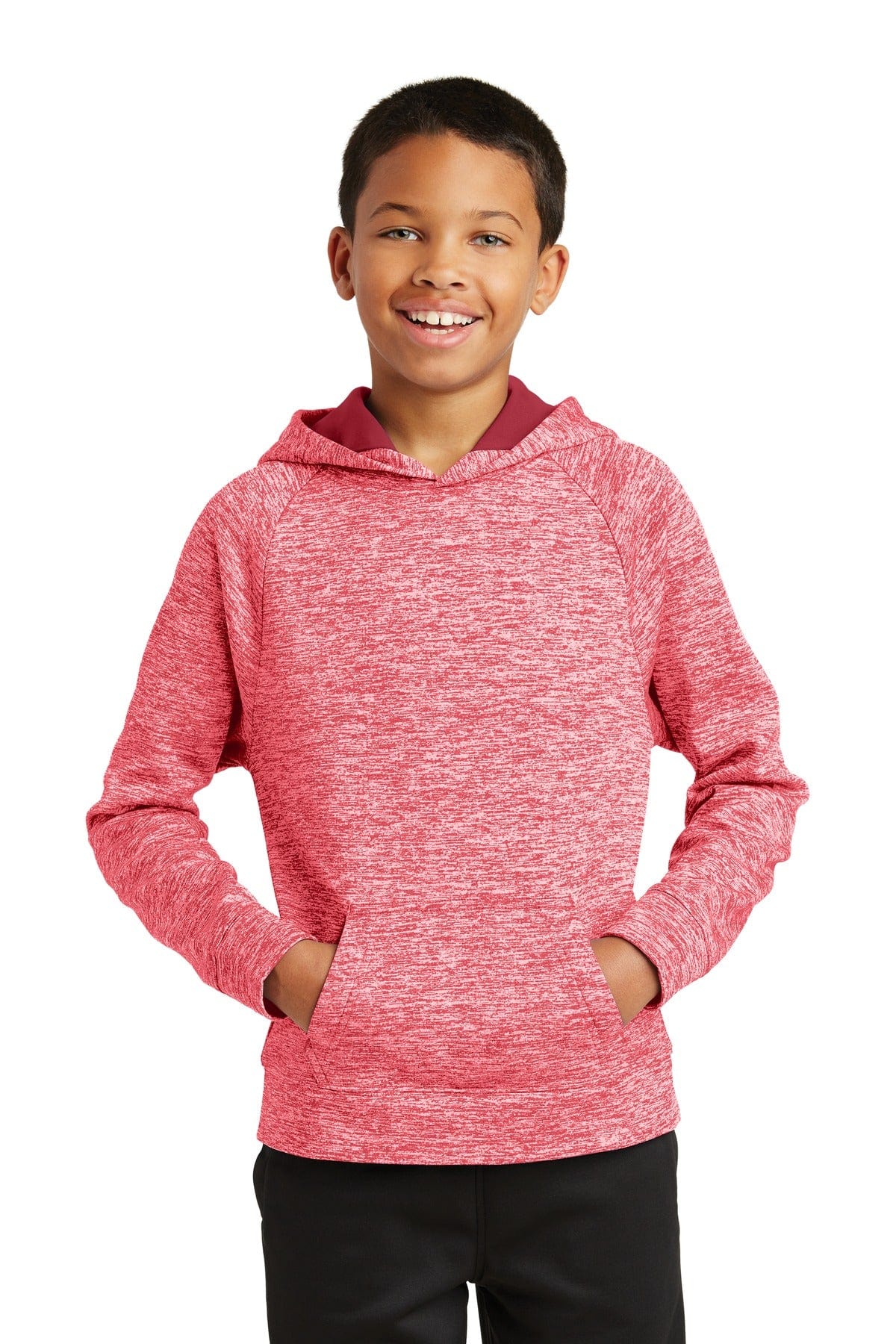 Sport-Tek Sweatshirts/Fleece XS / Deep Red Electric Sport-Tek YST225: Youth PosiCharge Electric Heather Fleece Hooded Pullover