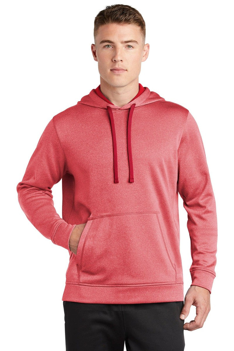 Sport-Tek Sweatshirts/Fleece XS / Deep Red Heather Sport-Tek ST264: PosiCharge Sport-Wick Heather Fleece Hooded Pullover